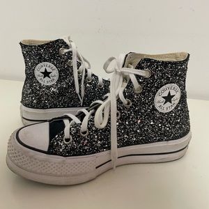sparkly platform converse
